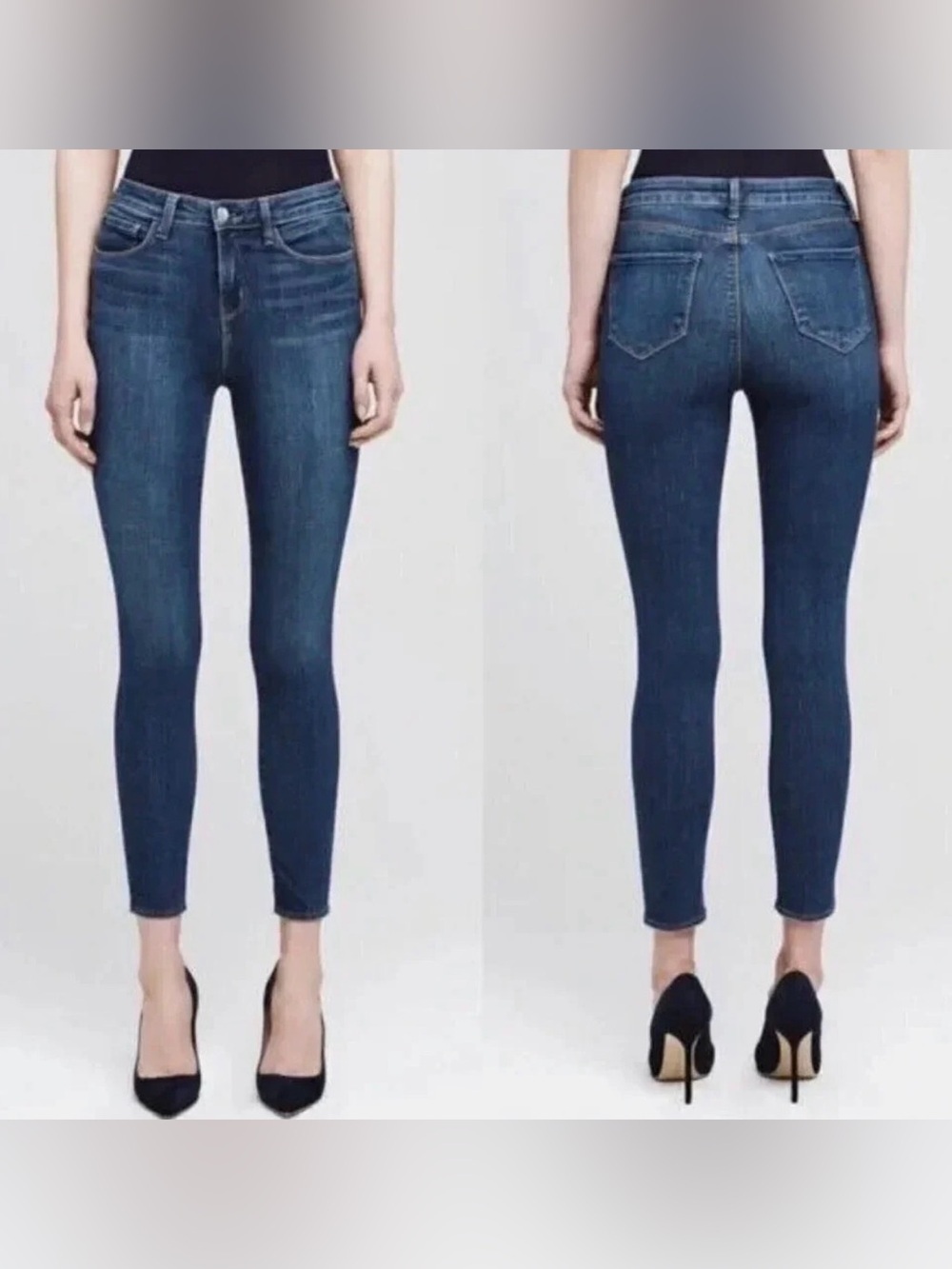 L'AGENCE Margot Skinny High Rise Vintage Denim Jeans Womens Sz. 25